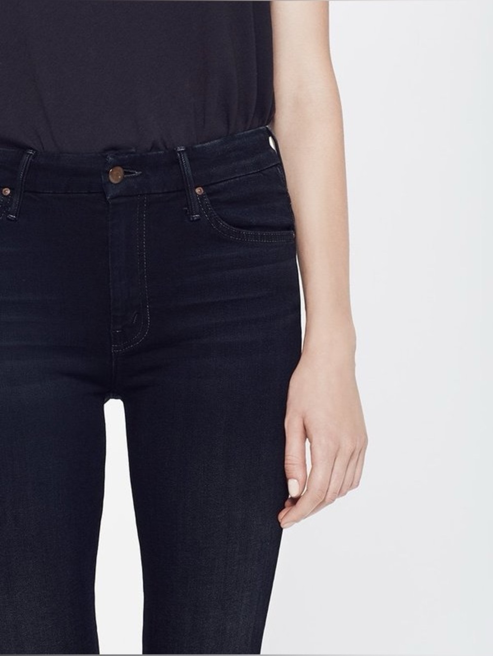 MOTHER Denim High Waisted Looker 28 6 Coffee, Tea or Me skinny dark designer - Picture 5 of 14